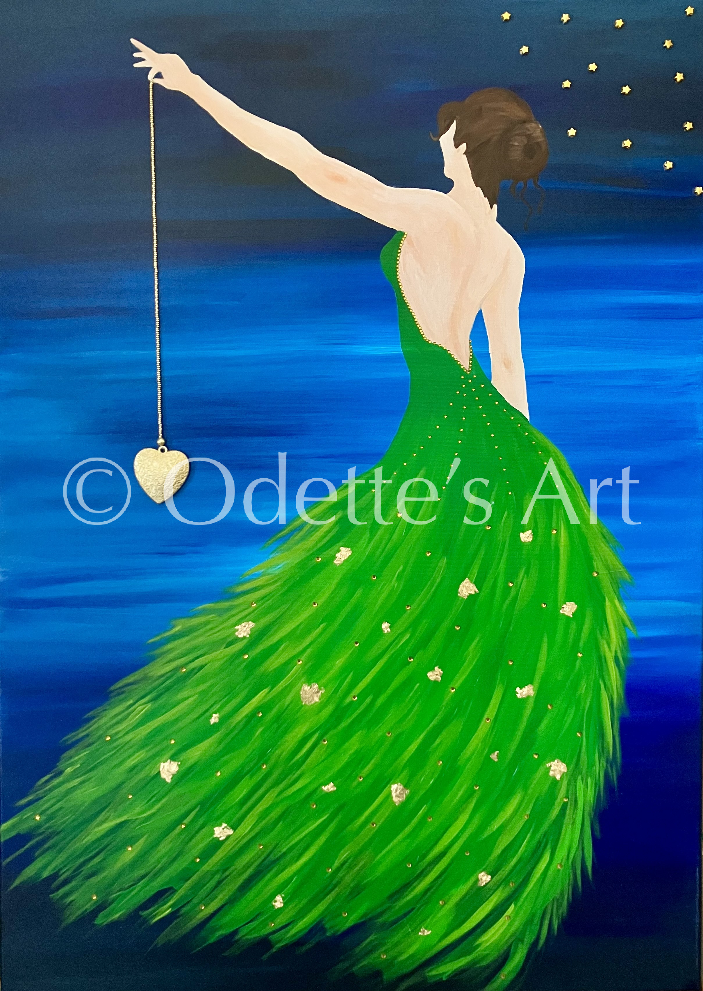 Odette van Doorne - Odette's Art - Lady In Green