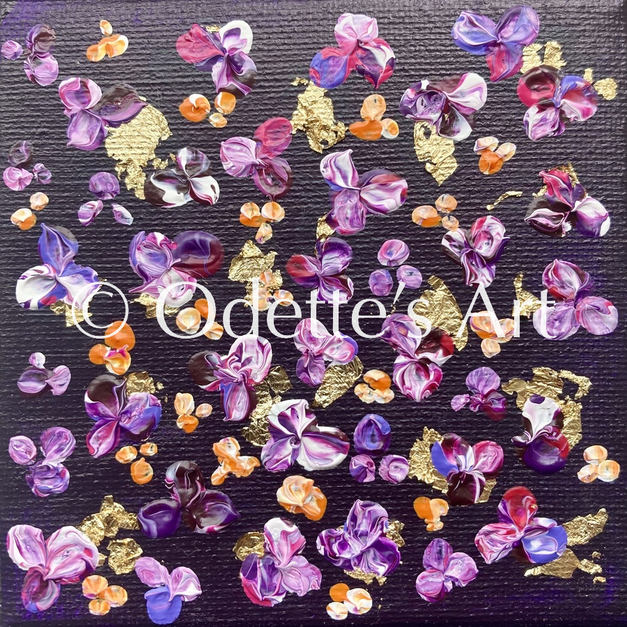 Odette van Doorne- Odette's Art - Little Purple Flowers